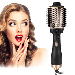 3 in 1 New One Step Hair Dryer Brush & Volumizer Hot Air Comb Roller Negative Ion Curling / Straight Hair Electric Dryer Salon