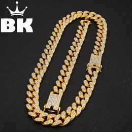 2cm HipHop Gold Color Iced Out Crystal Miami Cuban Chain Gold silver color Necklace & Bracelet Set HOT SELLING THE HIPHOP KING X0707