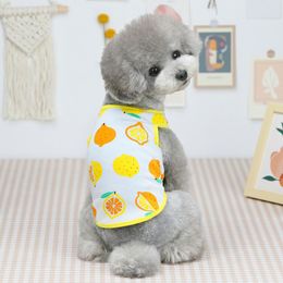 Dog Apparel Doggy Shirts Cotton With Fruit Patterns Summer Dogs Clothes Cute Breathable Stretchy Fit Vest for Small Doggie Cats Watermelon XHH21-405