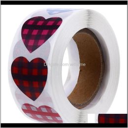 Gift Wrap Event Festive Party Supplies Home & Garden1 Roll Heart Shaped Self-Adhesive Label Valentines Day Stickers Drop Delivery 2021 Nlwzm