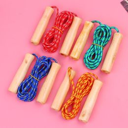 Primary student Party Favour Sports toys students single up to the standard skipping rope children's fitness wooden handle Jump ropes school sporting goods