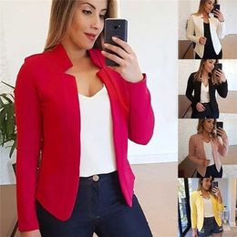 women suit blazer s Long sleeve coat for spring summer lady women's clothing Office Lady plus size 5XL 211122
