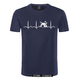 christmas drums Canada - Drums Drummer Heartbeat T-Shirt Casual Male Cool 3D Printed Fashion Japanese Tees Christmas Day Camisas Hombre Clothing 210707