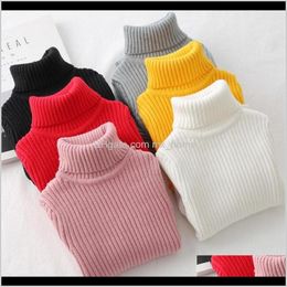 Baby Maternity Drop Delivery 2021 Liligirl Baby Girls Winter Turtleneck Sweater Colthes Autumn Boys Children Clothing Pullover Knitted Solid