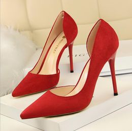 Pointed Toe Woman Pumps Stiletto High Heels Suede Women Shoes Sexy Women Heels Wedding Shoes Female