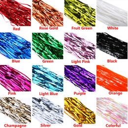 Metallic Tinsel Foil Fringe Curtains Decoration Photo Booth Props for Birthday Party Wedding Engagement Bridal, Baby Shower Celebration 1*2 M