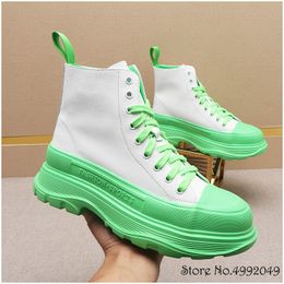 Tops Autumn High New Trend Designer Men Mix Colors Thick Bottom Platform Shoes Causal Flats Moccasins Punk Rock Walking