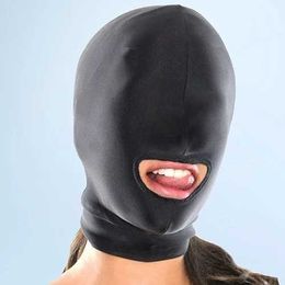 Sexy Toys 1/2/3/0 Hole Open Mouth Eye Mask Fetish Adult Game Slave BDSM Bondage Headgear Mask Spoof Props Accessories For Couple P0816