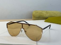 0584 Pilot Sunglasses Gold Yellow Lens Sun Glasses for Men Designer Shades UV protection Eye wear with Box