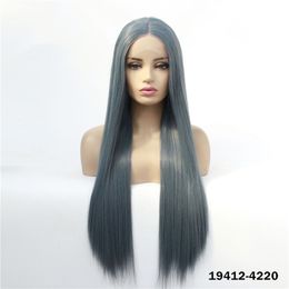 Straight Synthetic Lacefrontal Wig Simulation Human Hair Lace Front Wigs 12~26 inches Long Pelucas 19412-4220