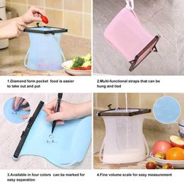 Ly Reusable Storage Bags Leakproof Freezer Bag Sandwich For Home Organization Travel TE889