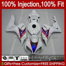 Injection Mould Body For HONDA CBR 1000 RR CC 1000RR 1000CC 06-07 Bodywork 59No.27 100%Fit CBR1000 RR White blue CBR1000RR 06 07 CBR1000-RR 2006 2007 OEM Fairing Kit