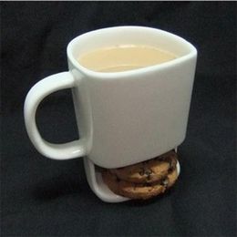 -Keramikbecher Weiße Kaffee Milch Kekse Dessert 250ml Tasse Teetasse KKA3109 Cookie Home Seite Für Taschen Büro Tee Halter 1428 V2