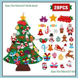 Christmas Decorations Festive & Party Supplies Home Garden Decoration Tree Felt Santa Claus Family Childrens Toys 2021 J0903 Drop Delivery D