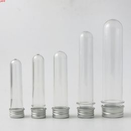 30 x 10ml 15ml 30ml 40ml 100ml Empty Plastic Tubes with Aluminum Cap Cosmetic Mask Bath Salts Clear Bottle Saving Tube