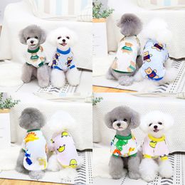 Autumn and winter Dog Apparel new paradise two-legged fleece pet dogs clothes cute casual printing multicolor puppy clothes