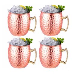 550ML Moscow Mule Mugs Metal Mug Cup Stainless Steel Beer Wine Coffee Cup Portable Copper Mugs Drinkware Newest