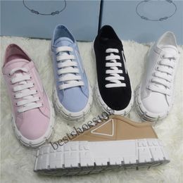 Top Quality Casual Shoes Fashion Women Platform canvas Lace Up Sneaker Classic White Red Black with original size 36-40