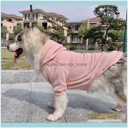 Apparel Supplies Home & Gardenwinter Clothes Medium Large Clothing For Big Costume Knitted Dog Sweater Bulldog Labrador Pure Pet Hoodie Ropa