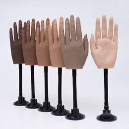 Free Ship!! Silicone Manicure Practise Bendable Hand Mannequin Nail Painting Pratise Model Beauty Customised