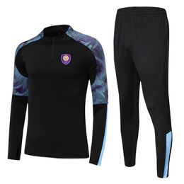 Orlando City SC Kids Size 4XS to 2XL leisure Tracksuits Sets Men Outdoor sports Suits Home Kits Jackets Pant Sportswear Suit