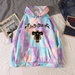 Japanese Anime Hoodie Black Clover Hoodies Men Streetwear Cartoon Graphic Unisex Sweatshirts Male H1227