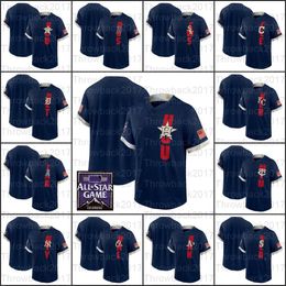 Custom 2021 All Star Game Navy Coolbase Baseball Jersey Double Stitched Embroidery Men Women Youth Jerseys