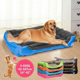 Multicolor Pet Dog Cat Sleeping Bed Soft Puppy Cushion House Winter Warm Kennel Dog Matt Padst S/M/L/XL/XXL/XXXL 210401