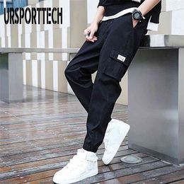 Streetwear Cargo Pants Men's Joggers Spring and Autumn Casual Korean Fashion Sports Trousers Loose Harem 210715