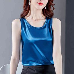 Women's Bralette Crop Top One Shoulder top O Neck Tanks Tops Sleeveless Vest Base Solid Colour Women Tank Sexy 127G 210420