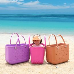 Outdoor Bags Beach Leopard Printed Eva Baskets Women Fashion Capacity Tote Handbags Summer Vacation