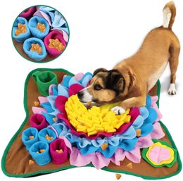 Dog Houses & Kennels Accessories Sunflower Snuffle Mat,Pet Interactive Dogs Puzzle Toys Encourages Natural Foraging Skills,Slow Feeder Interactive Toy Pad