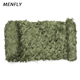 MENFLY 1.5M Wide Army Green Simple SUN-SHELTER Outdoor Prevent Shooting Concealed Cover Netting Yard Decoration Shading Net Y0706