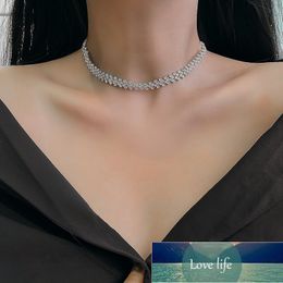 Bridal Fashion Crystal Rhinestone Choker Necklace Women Wedding Accessories Tennis Chain Chokers Jewellery Luxurious Femme 044 Factory price expert design Quality