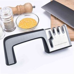 Multifunction Knife Sharpener 4 in 1 Diamond Coated Fine Rod Shears and Scissors Professional Kitchen Sharpening Stone 210615