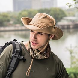Outdoor Hats Solid Colour Fisherman's Hat Wide Brim Sun Protection Cap Breathable Safari Caps Fashion Wild Bucket Hiking
