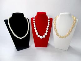 black velvet necklace mannequin Australia - Jewelry Pouches, Bags 1pcs 15*8.5*22Cm Black Red Velvet Mannequin Necklace Display Portrait Bust Pendant Chain Stand Holder