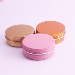 200pcs/lot 60ml High Grade Empty Aluminum Jars 6 Colors Metal Tin 2 oz Cosmetic Containers Craftsgood qty