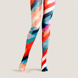 Sports Socks 3D Retro Paint Art Yaga Women Dance High Elastic Over Knee Stockings Ladies Girls Stocking Cotton Sexy Medias