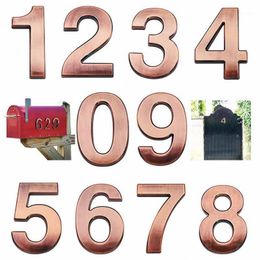 Wall Stickers Self Adhesive 3D Number House Room Door Plate Sign For Home Apartments Cabinet Table Mailbox Outdoor