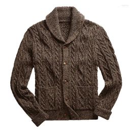 Men's Sweaters Pull Homme Autumn Winter Knit Sweater Single-breasted Long-sleeved Jacquard Cardigan Coat SY0024 Olga22