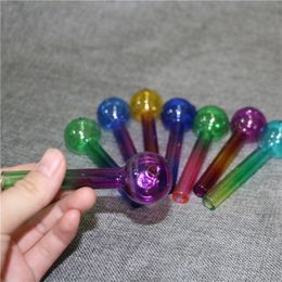 Smoking Accessories Pyrex Glass Oil Burner Pipe Clear Blue Green Heady Water Hand Pipes ash catcher