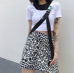 High Waist Leopard Skirt For Women Korean Fashion Street Clothing Teenage Girls Harajuku Streetwear Sexy Mini Hippie Skirts