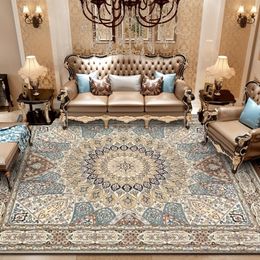 Retro Persian Style Living Room Carpets And Rugs European Court Carpet For Bedroom Bedside Blanket Ethnic Door Floor Mat Home Y200416