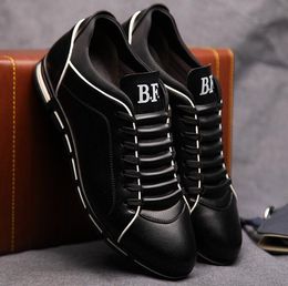 Dress Shoes Men Fashion Leather Business Sport Flat Round Toe Casual Shoes men's casual shoes summer shoe