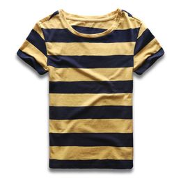 Men's T-Shirts Striped T-Shirt Men Stripes Top Tees Male Fashion Short Sleeve Shirts Blue Red White Black Graphic T Cosplay PartyMen's