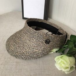 No hat M the prevent bask in summer travel lafite grass cap female han edition beach hat empty hat straw Visors T200103