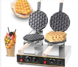 Commercial Food Processing Equipment electric 110V 220V Non-stick Waffle Baker Machine Bubble Egg Cake Maker Oven double head