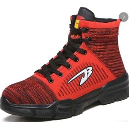 Lightweight Breathable Safety Steel Toe Work Shoes For Men Antismashing Construction Sneaker With Reflective Y200915