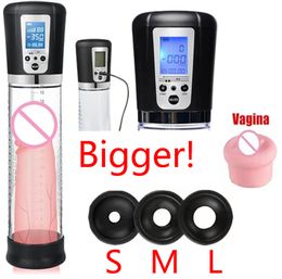 Automatic Penis Pump Enlarger USB Rechargeable Electric Enlargement Extender Vacuum sexy Toys for Men